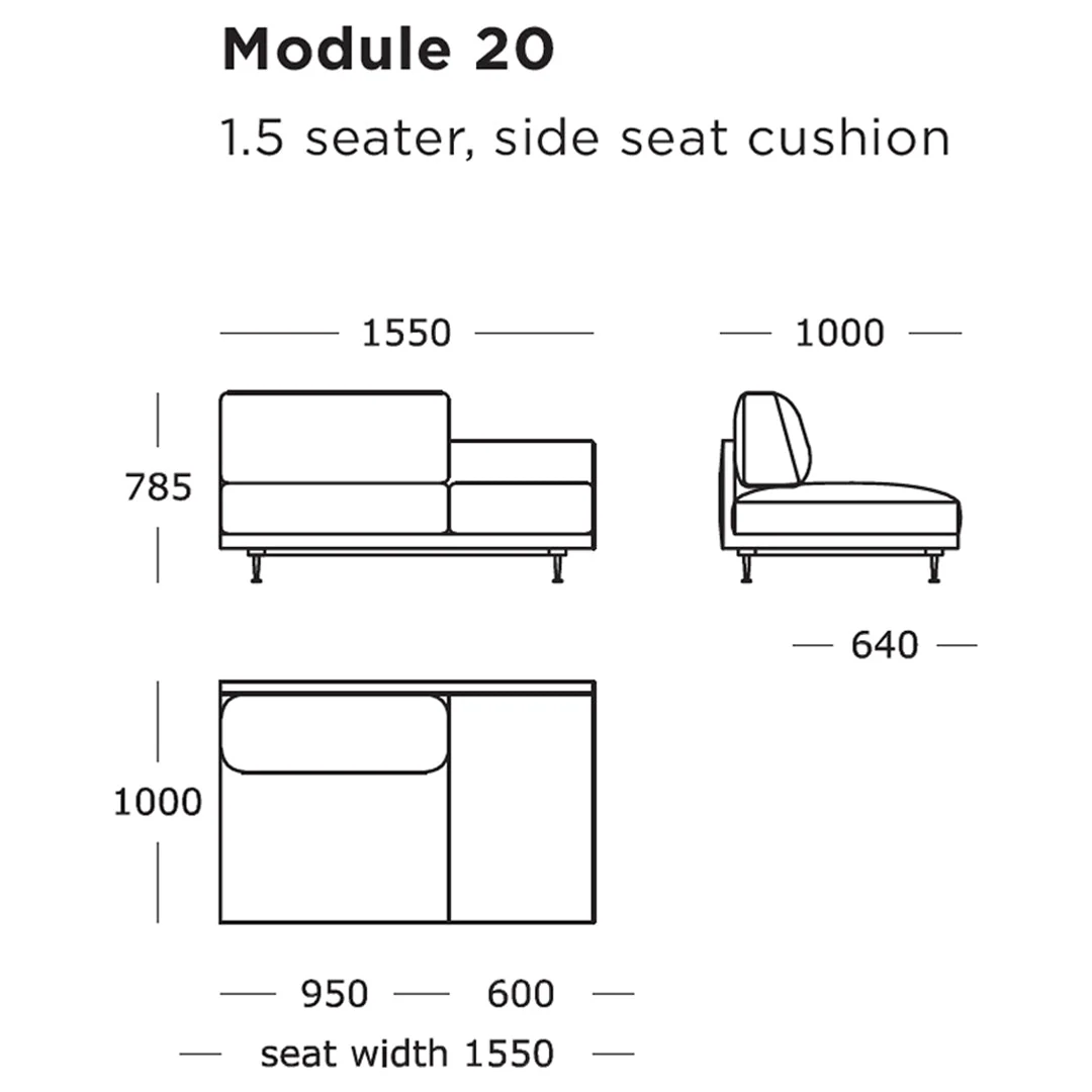 Maho Modular Sofa (Modules 17-20) - Image 15