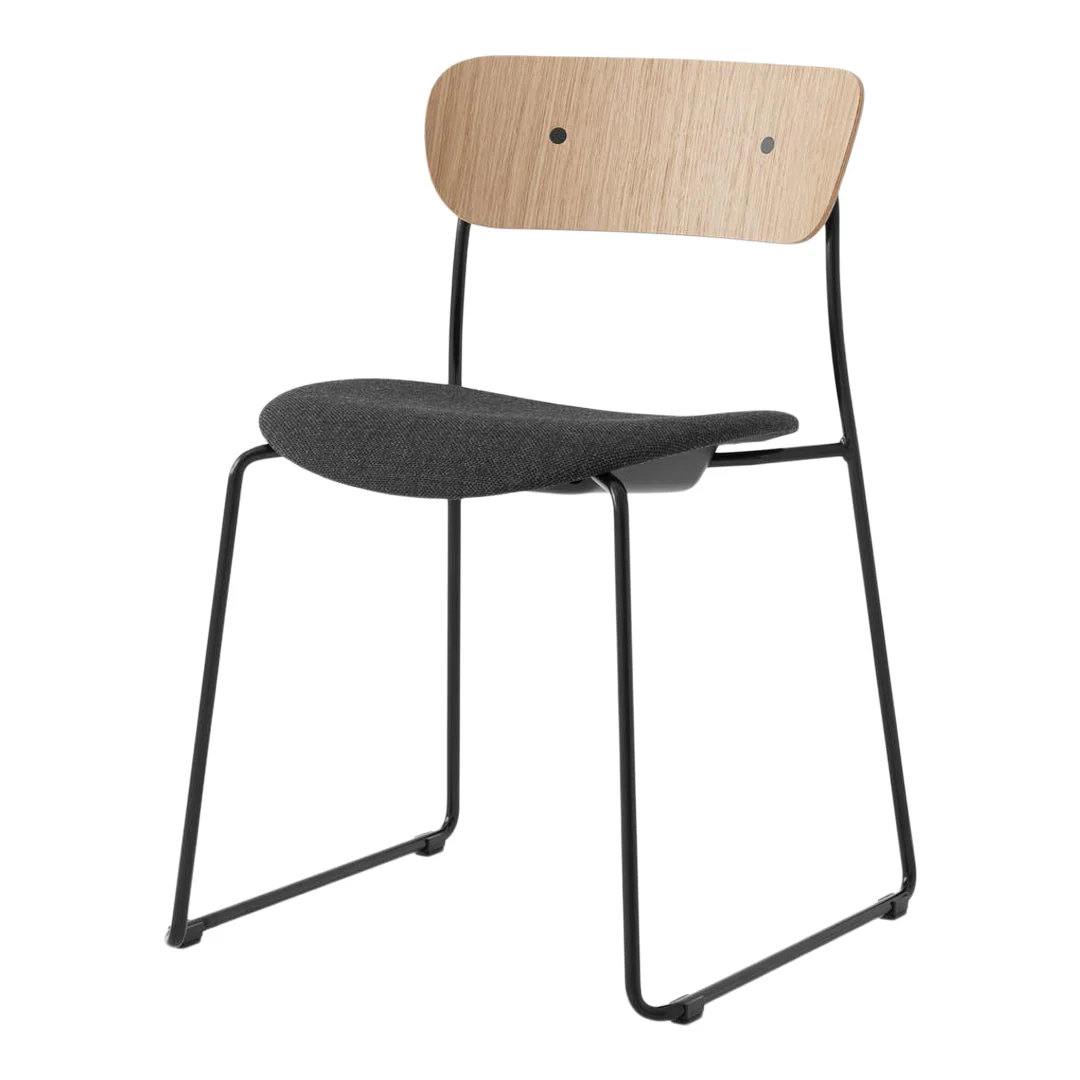 Pavilion AV52 Side Chair - Upholstered Seat - Sled Base - Stackable - Image 2