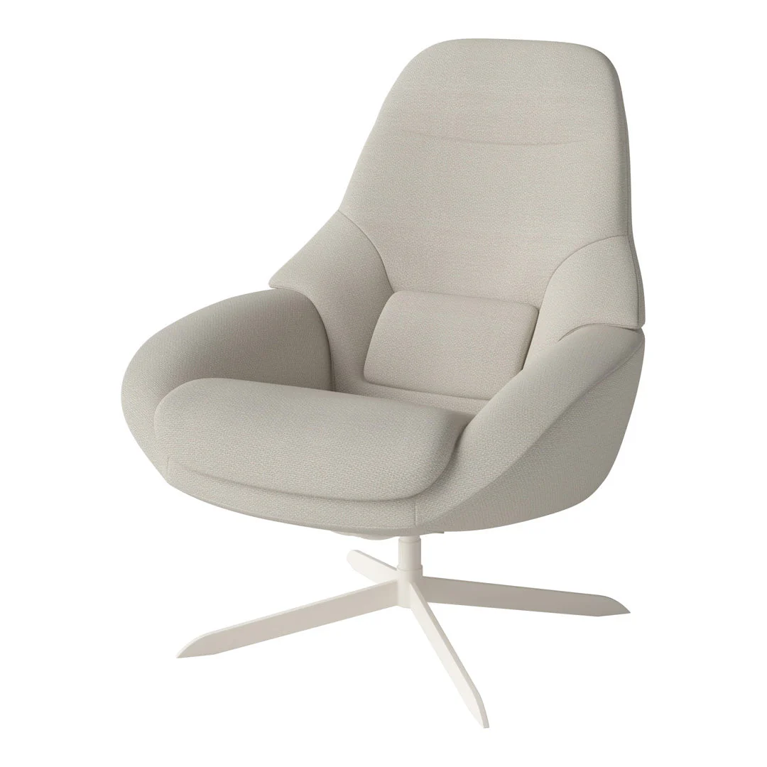 Saga Grand Armchair - Swivel Base w/ Return - Image 2