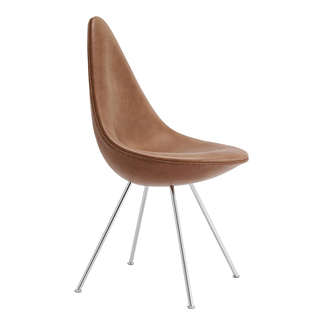 Drop Side Chair - Leather Upholstered - Image 4