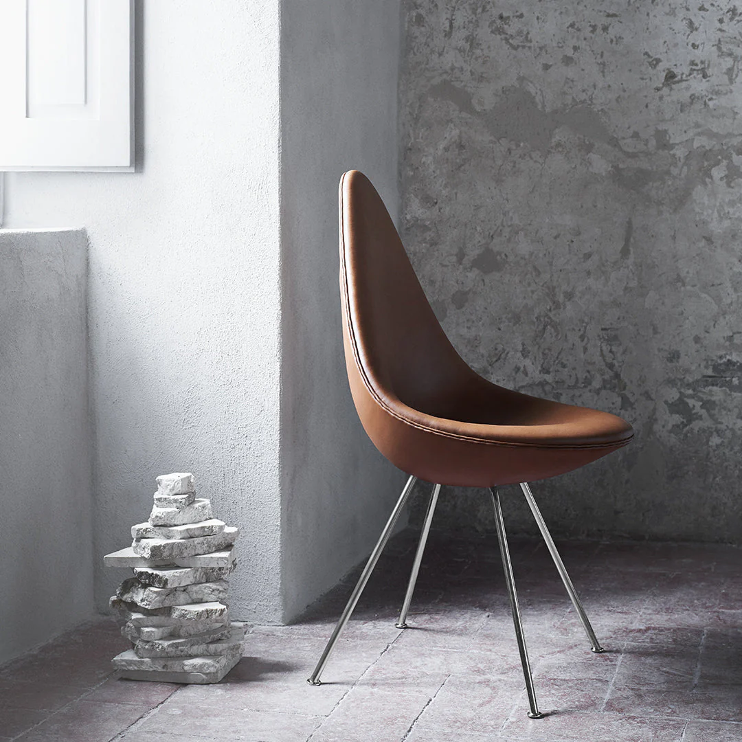 Drop Side Chair - Leather Upholstered - Image 6