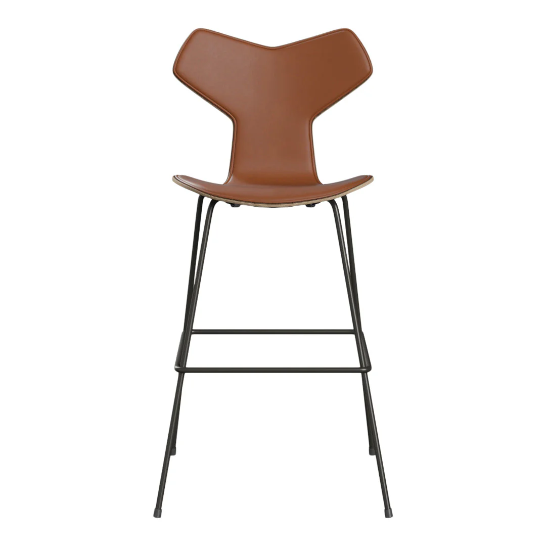 Grand Prix Bar Chair 3139 - Clear Lacquered - Front Upholstered - Image 8