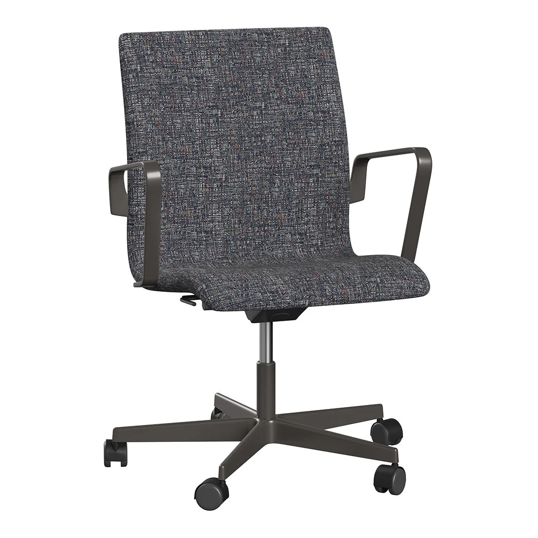 Oxford Low Back Office Armchair - 5 Star Base & Casters - Height Adjustable - Image 2