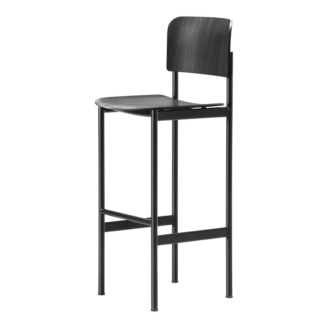 Plan Counter Stool - Wood Seat & Back - Image 2