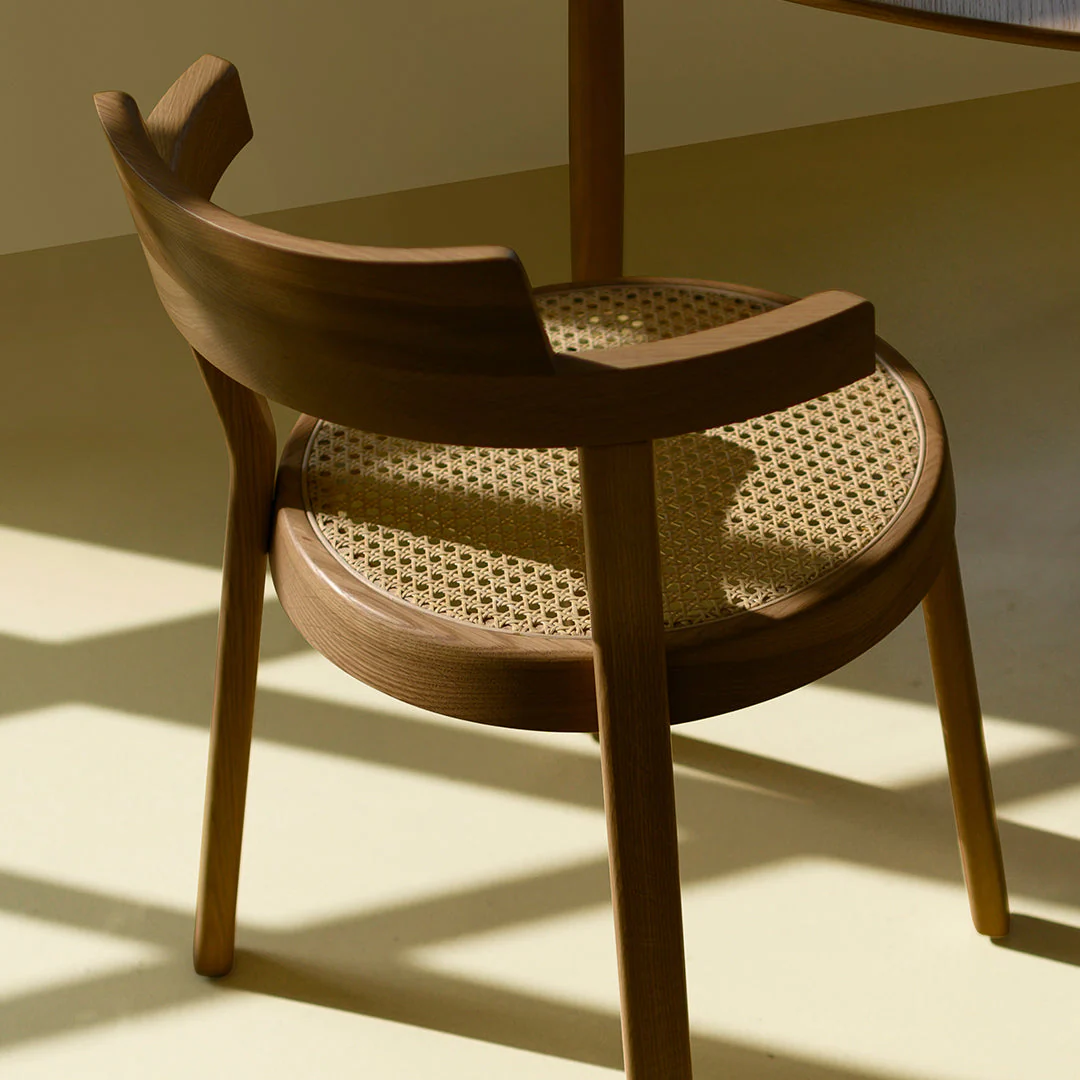 Pagoda Side Chair - Cane - Wood Leg - Image 5