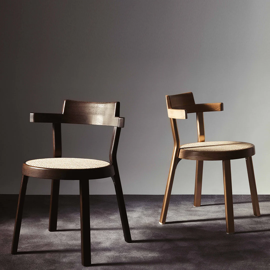 Pagoda Side Chair - Cane - Wood Leg - Image 8