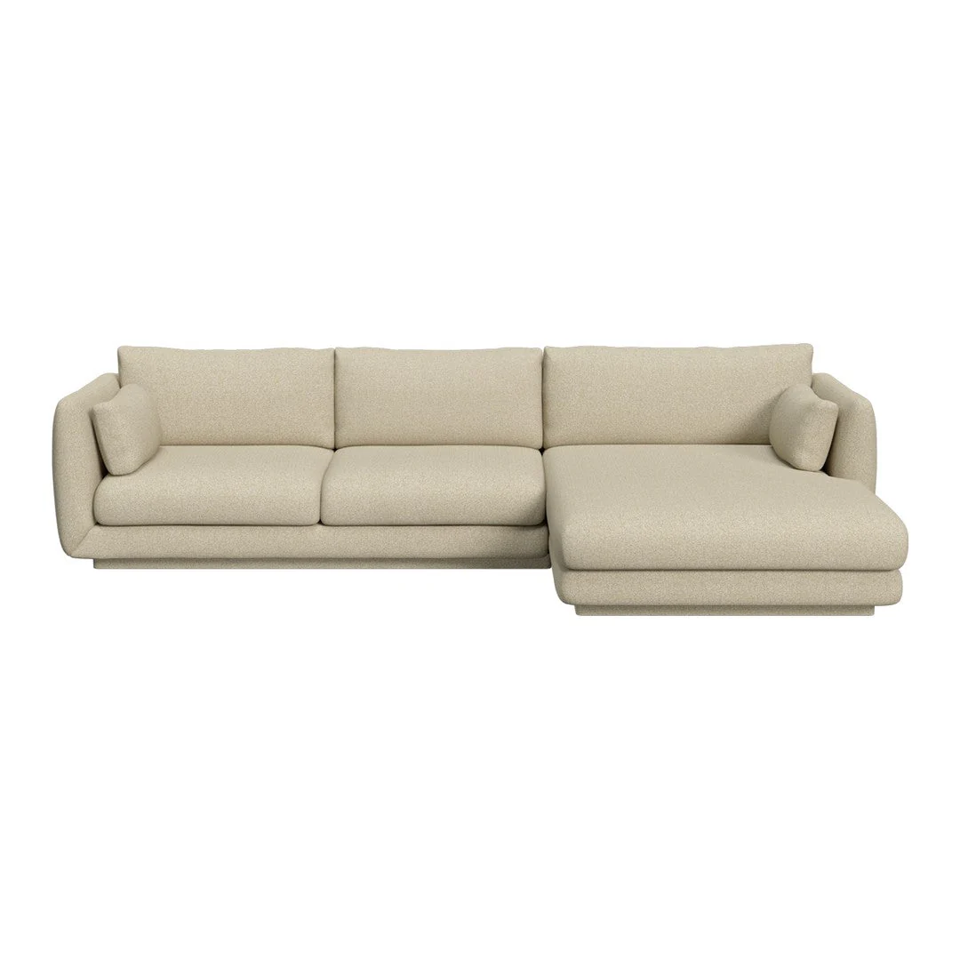 Bloom 2-Seater Sofa w/ Chaise Lounge - Plinth Base - Image 2