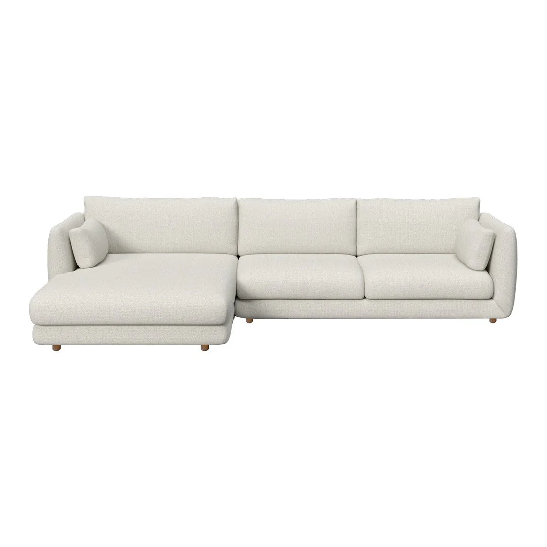 Bloom 2-Seater Sofa w/ Chaise Lounge - Wooden Legs - Image 9