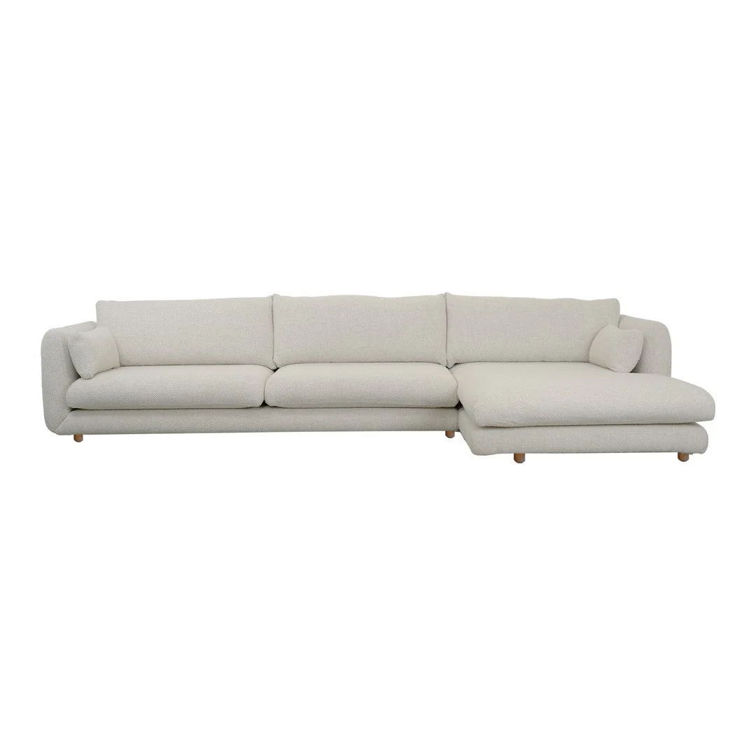 Bloom 3-Seater Sofa w/ Chaise Lounge - Wooden Legs - Image 3