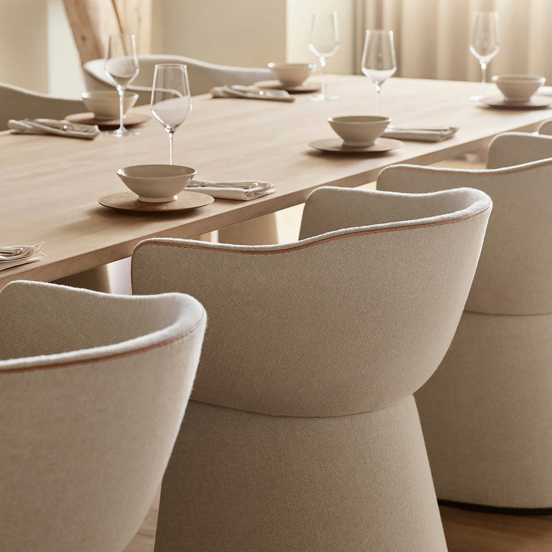 Monolit Dining Chair w/ Leather Piping - Image 10