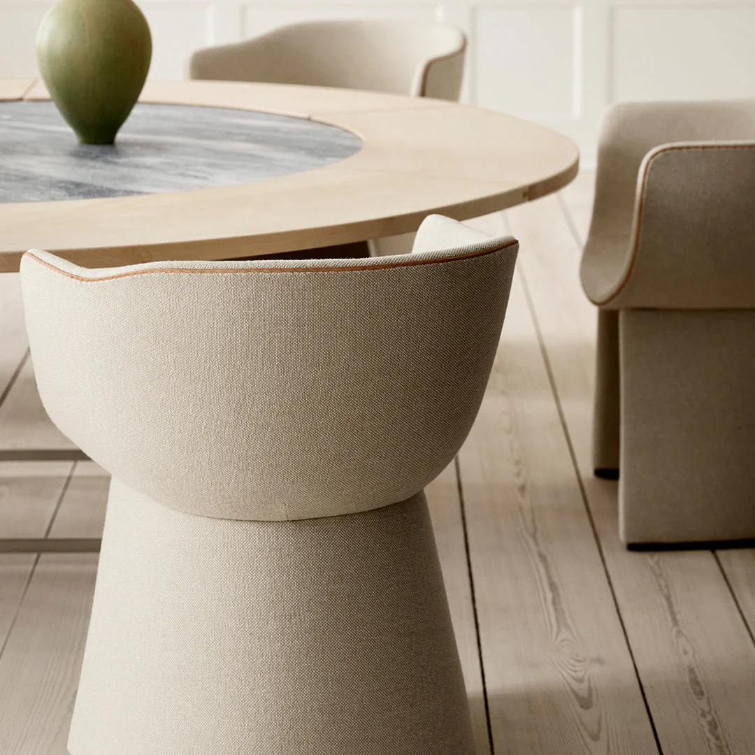 Monolit Dining Chair w/ Leather Piping - Image 11