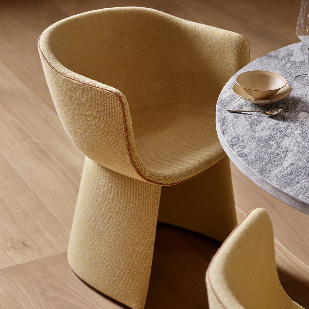 Monolit Dining Chair w/ Leather Piping - Image 12