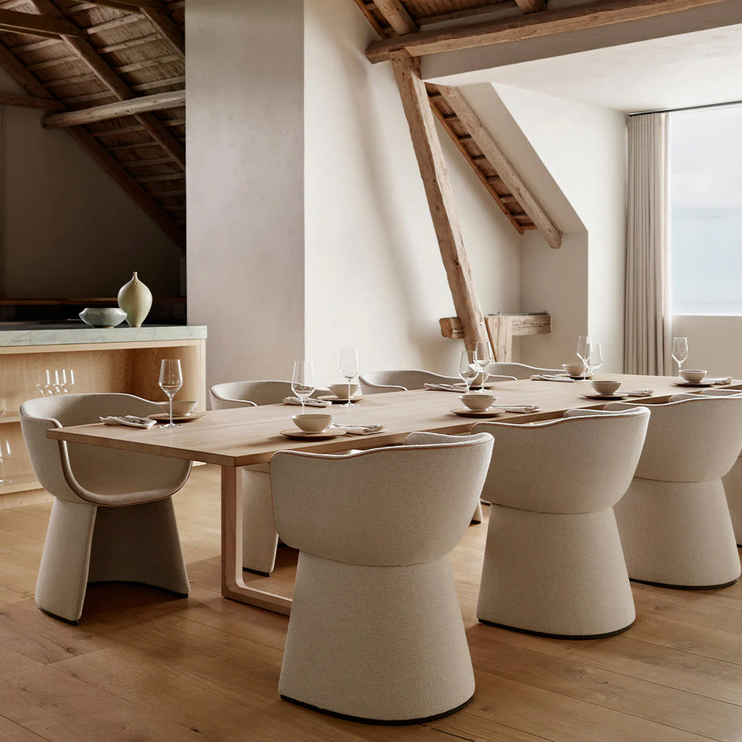 Monolit Dining Chair w/ Leather Piping - Image 14