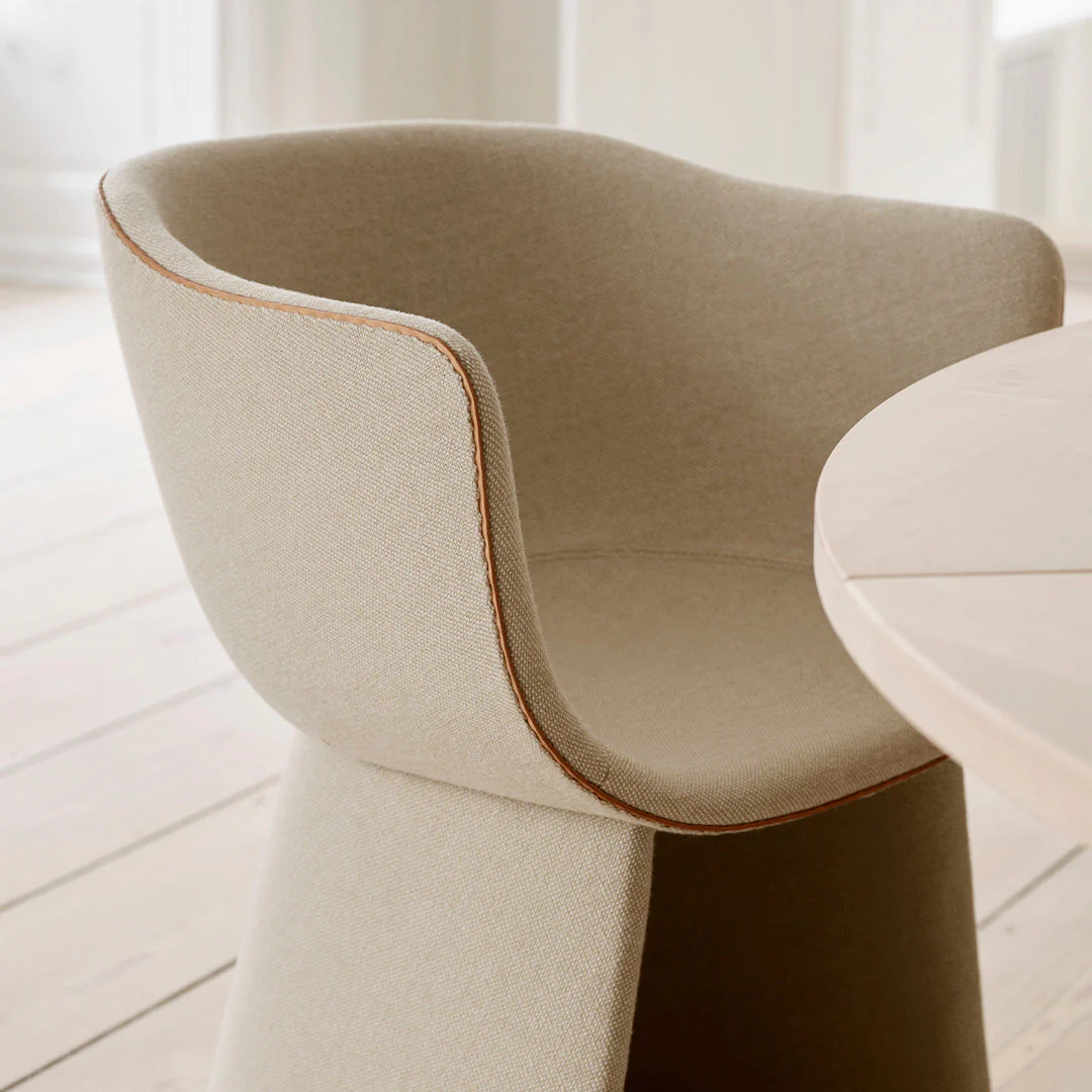 Monolit Dining Chair w/ Leather Piping - Image 8
