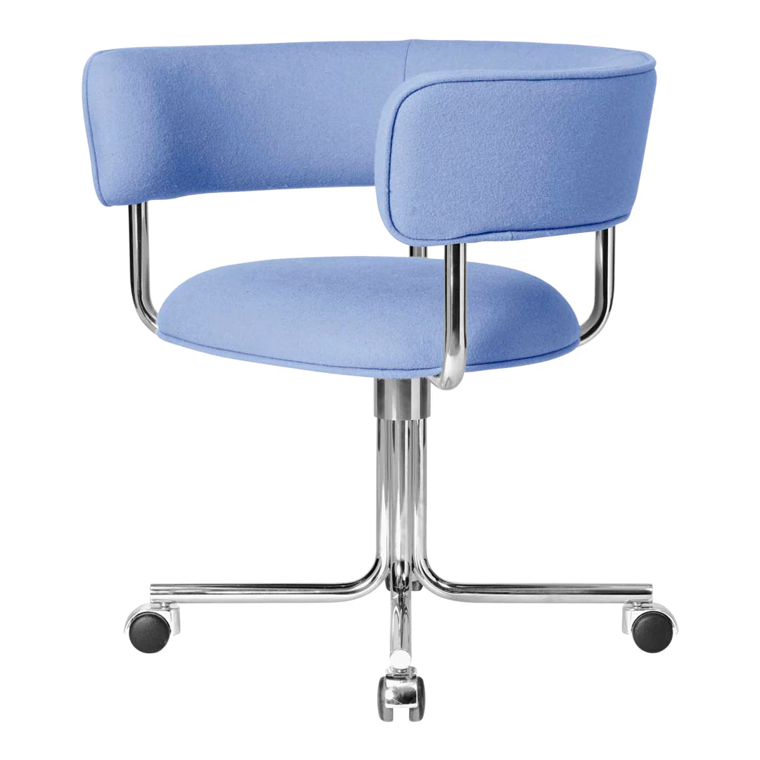 Font Swivel Dining Armchair on Wheels - Image 5
