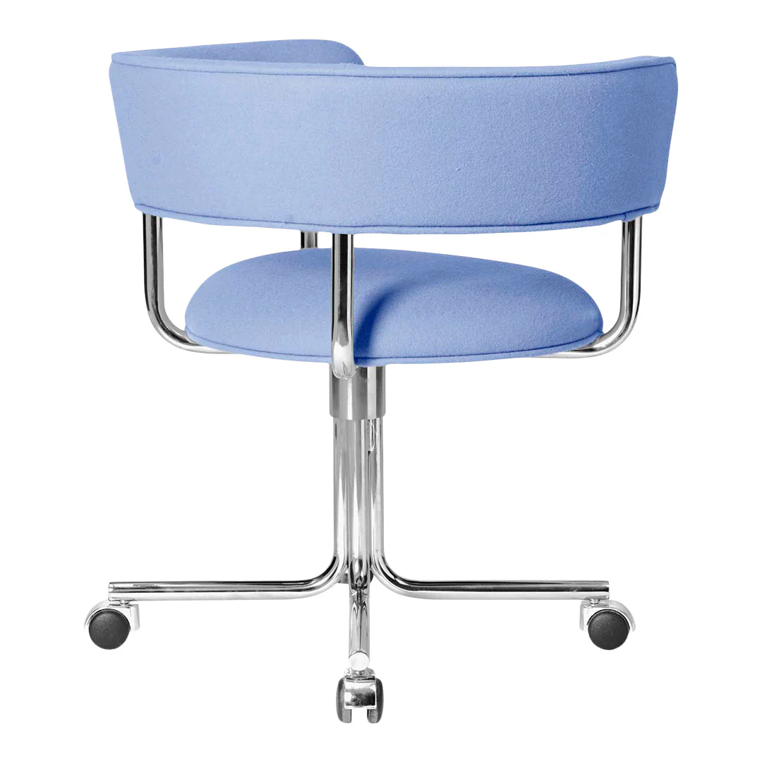 Font Swivel Dining Armchair on Wheels - Image 7