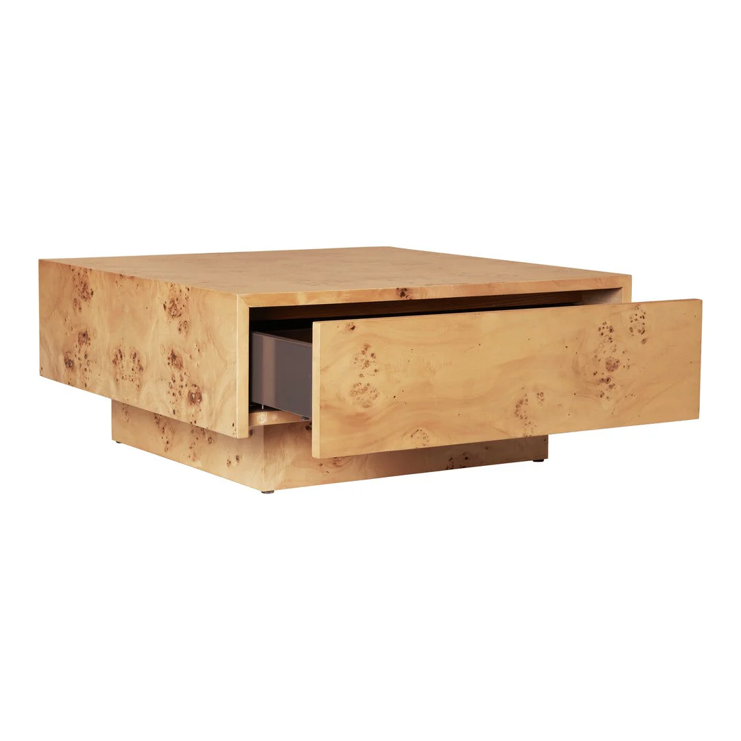 Burl Storage Coffee Table - Image 4