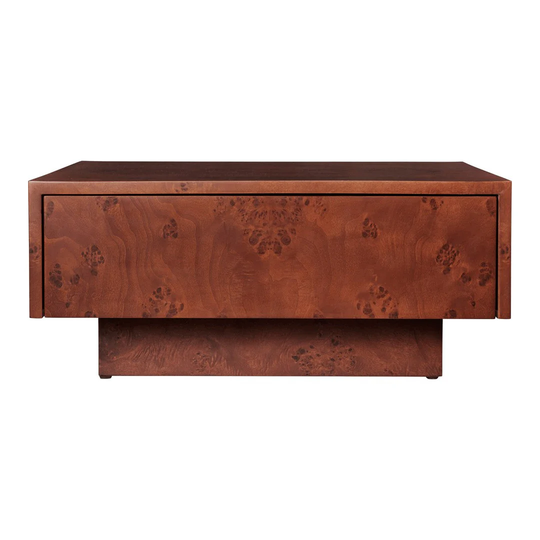 Burl Storage Coffee Table - Image 5