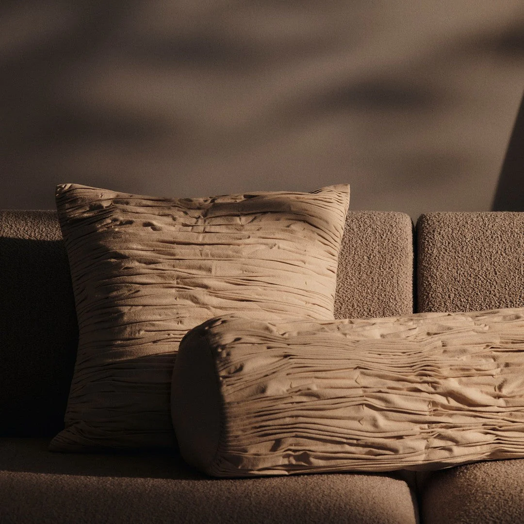 Falda Smocked Bolster Cushion - Image 3