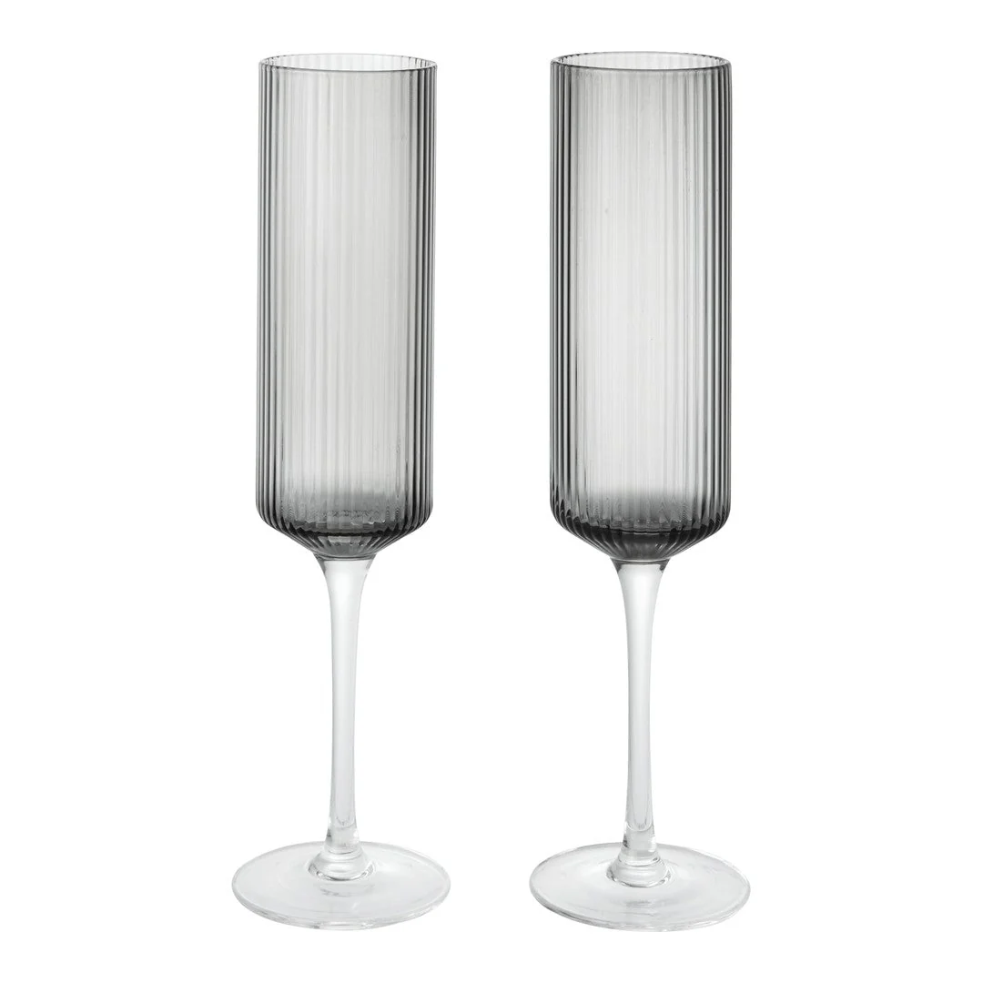 Ripple Champagne Flutes - Set of 2 - Image 3
