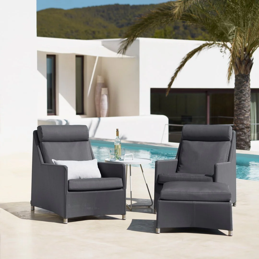 Diamond Outdoor Footstool - Image 3