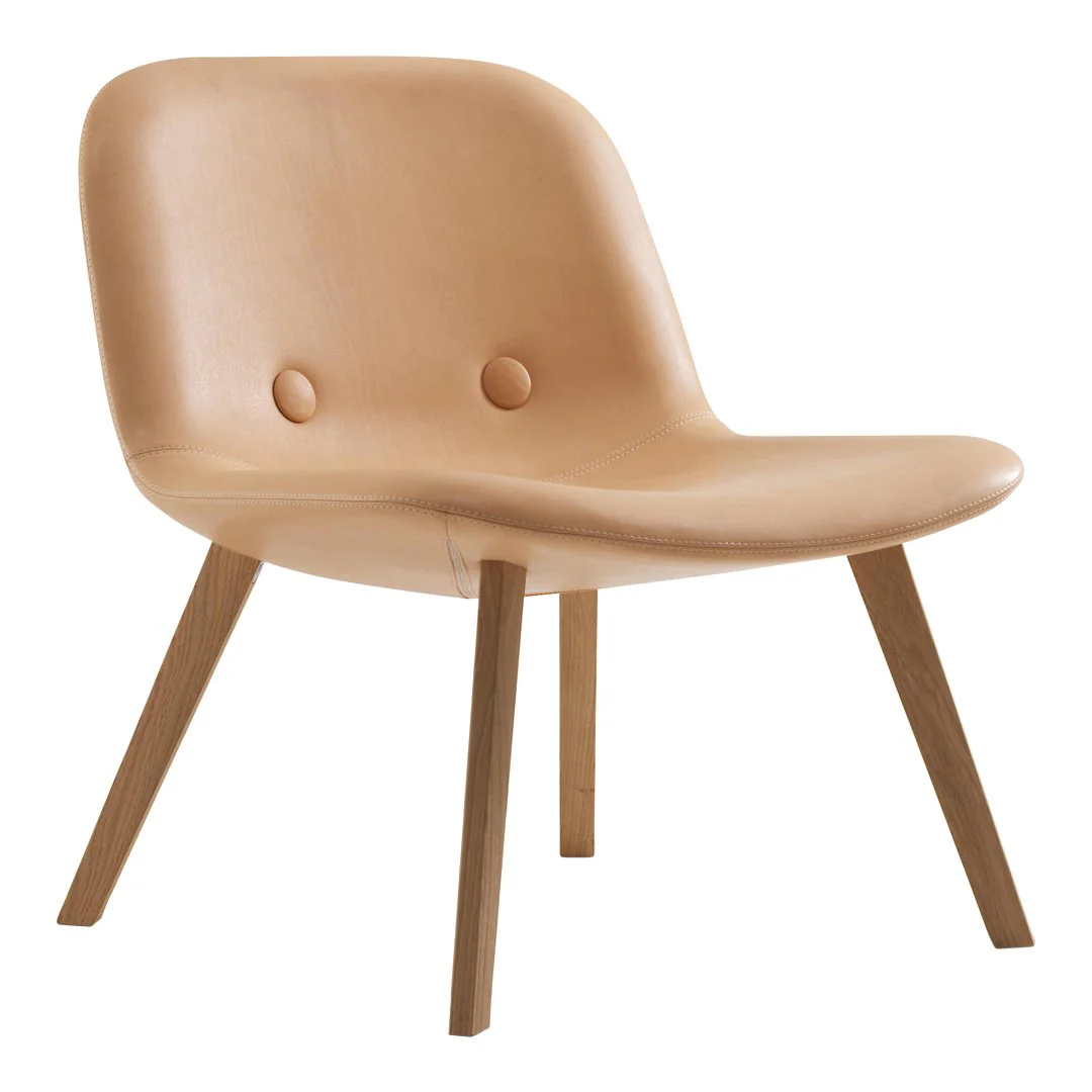 Erik Jørgensen Eyes Lounge Chair w/ Buttons - Wood Base - Image 2
