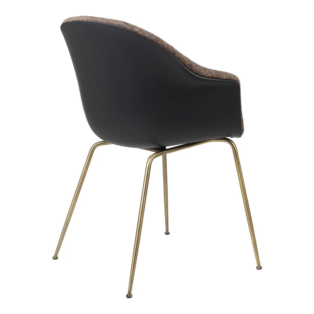 Bat Dining Chair - Antique Brass Conic Base - Front Upholstered - Image 5