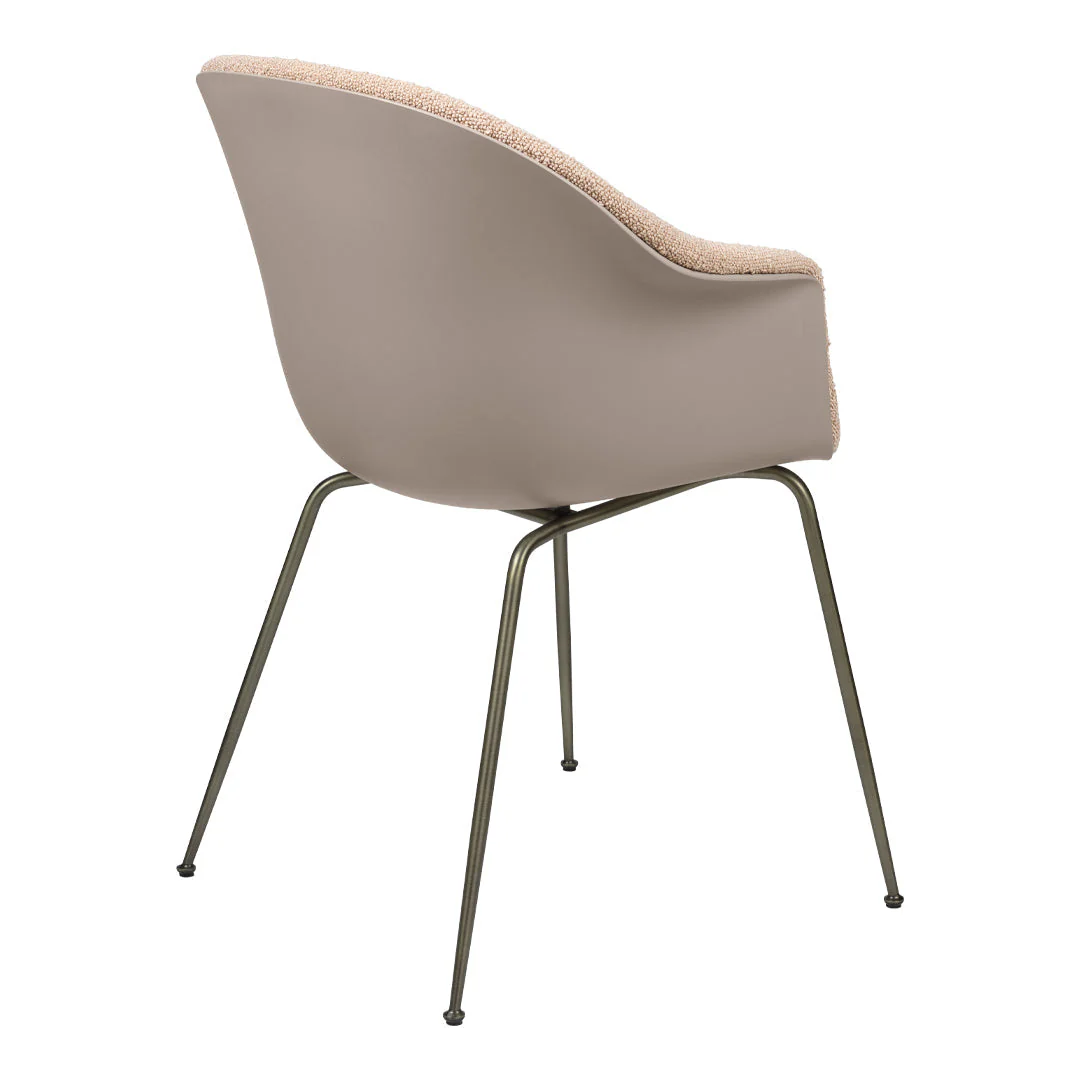 Bat Dining Chair - Antique Brass Conic Base - Front Upholstered - Image 7