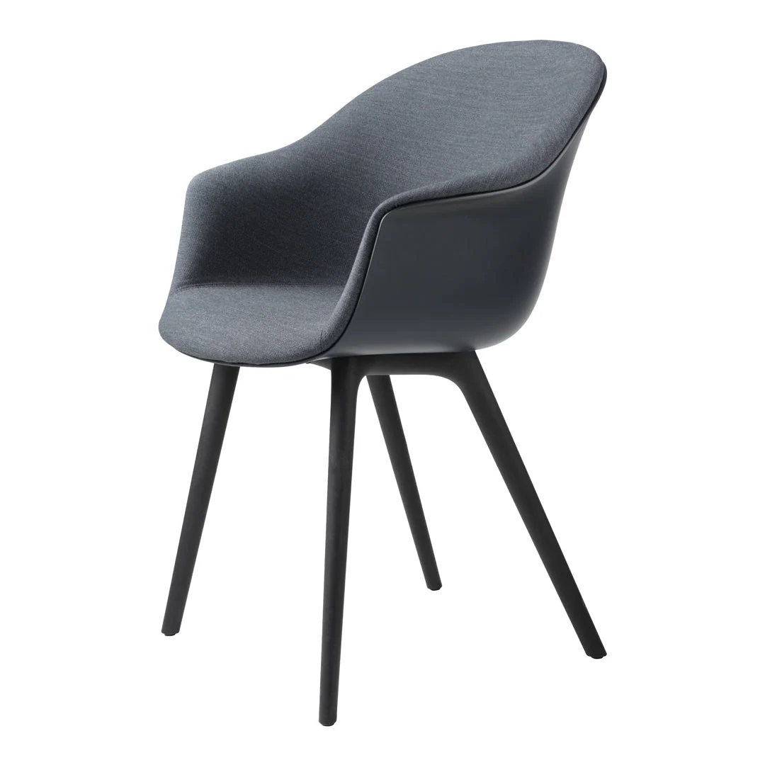 Bat Dining Chair - Front Upholstered - Plastic Base