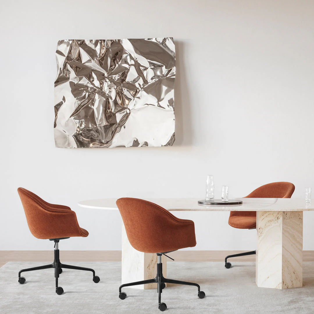 Bat Meeting Chair - 4-Star Base w/ Casters - Height Adjustable - Fully Upholstered - Image 6