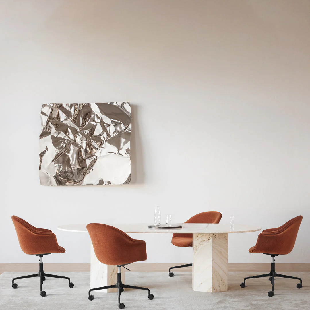 Bat Meeting Chair - 4-Star Base w/ Casters - Height Adjustable - Fully Upholstered - Image 7