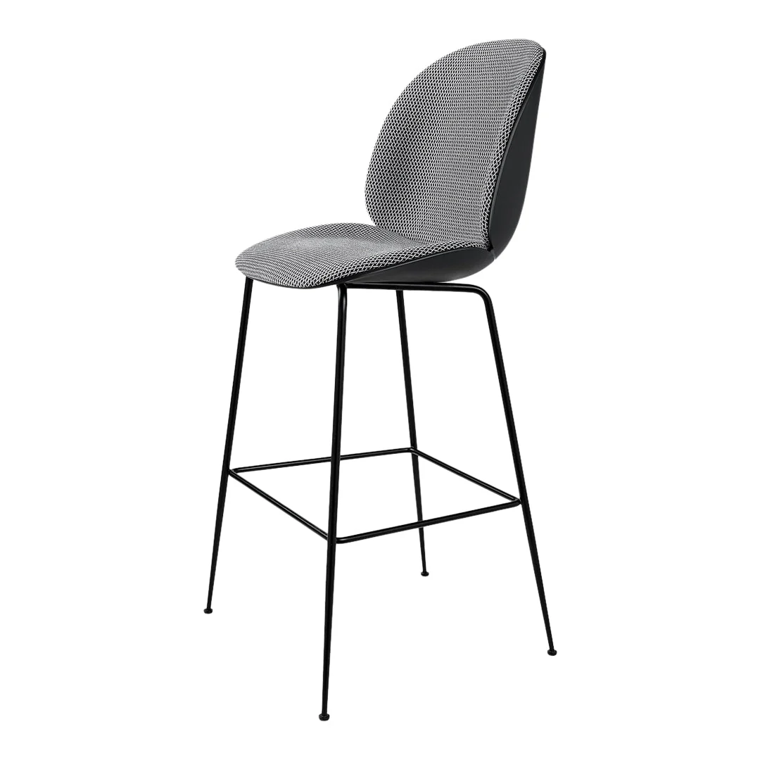 Beetle Bar Chair - Front Upholstered - Antique Brass Base - Image 2