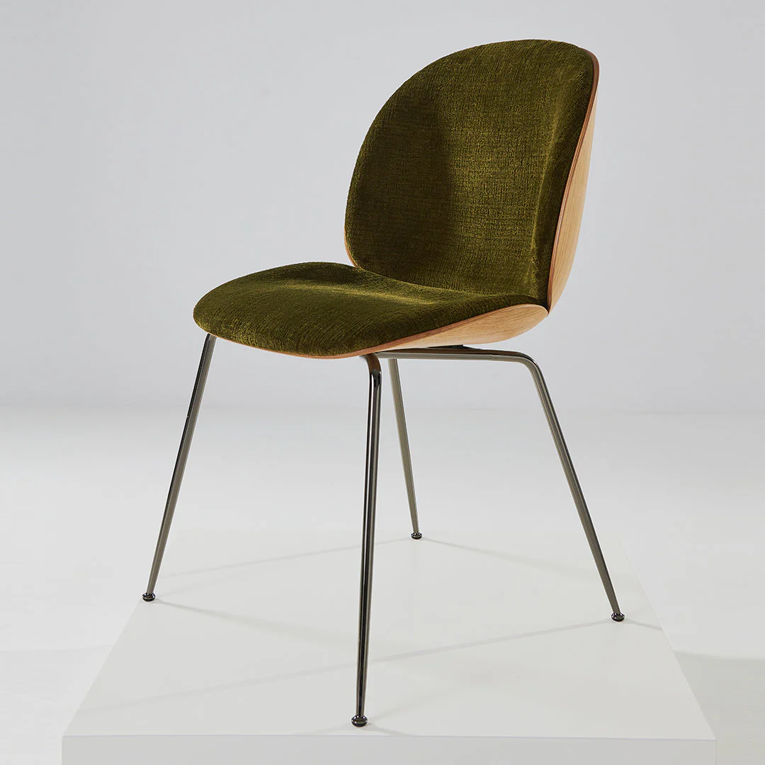 Beetle Dining Chair - Front Upholstered - Conic Base - 3D Veneer Shell - Image 31