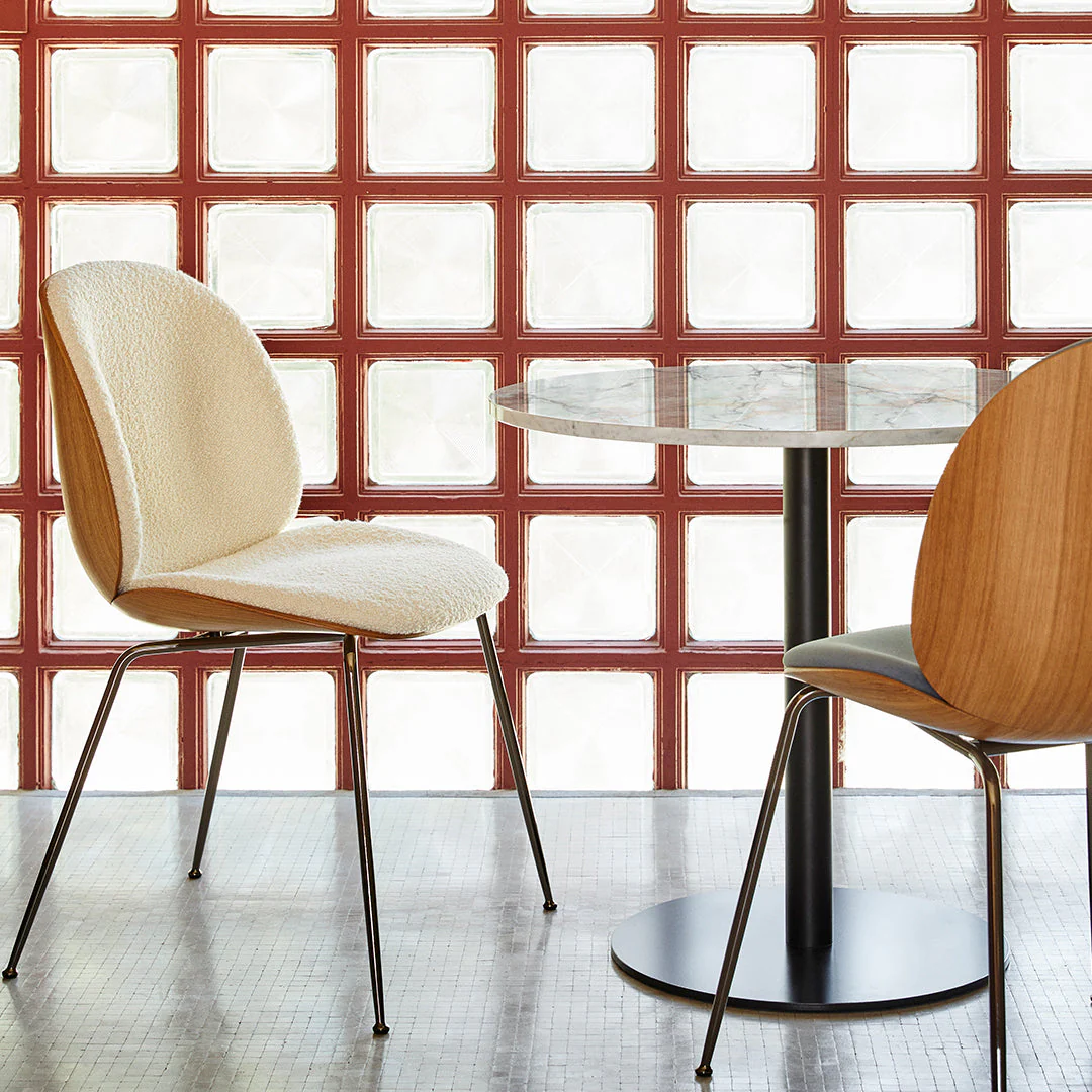 Beetle Dining Chair - Front Upholstered - Conic Base - 3D Veneer Shell - Image 44