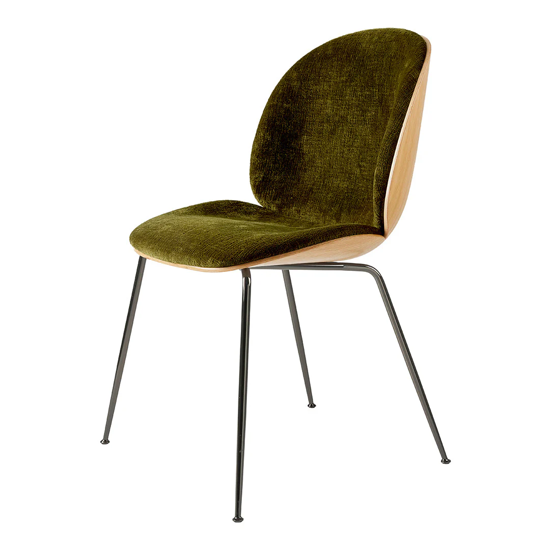 Beetle Dining Chair - Front Upholstered - Conic Base - 3D Veneer Shell - Image 5