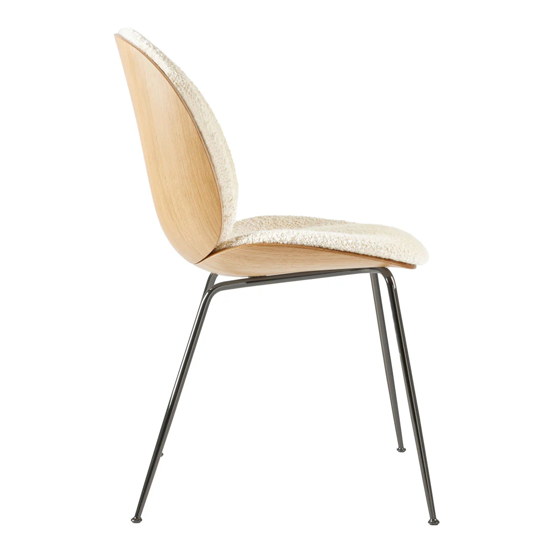 Beetle Dining Chair - Front Upholstered - Conic Base - 3D Veneer Shell - Image 7