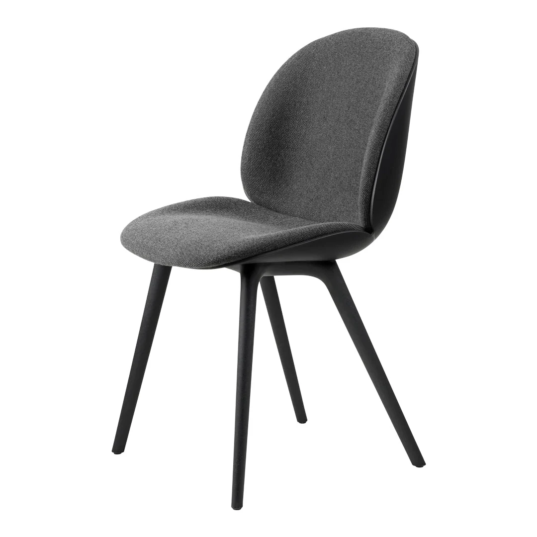 Beetle Dining Chair - Front Upholstered - Plastic Base, Monochrome - Image 2