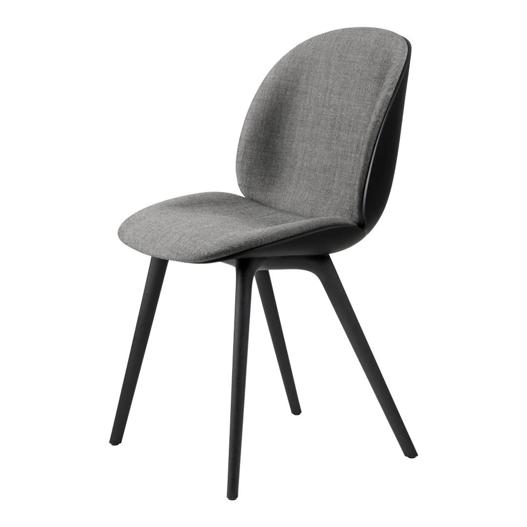 Beetle Dining Chair - Front Upholstered - Plastic Base, Monochrome - Image 3