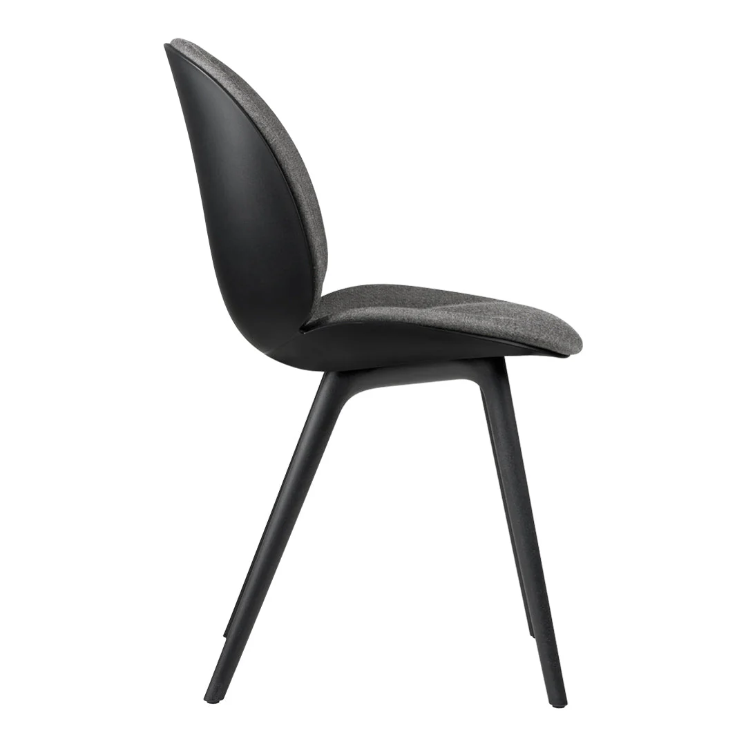Beetle Dining Chair - Front Upholstered - Plastic Base, Monochrome - Image 4