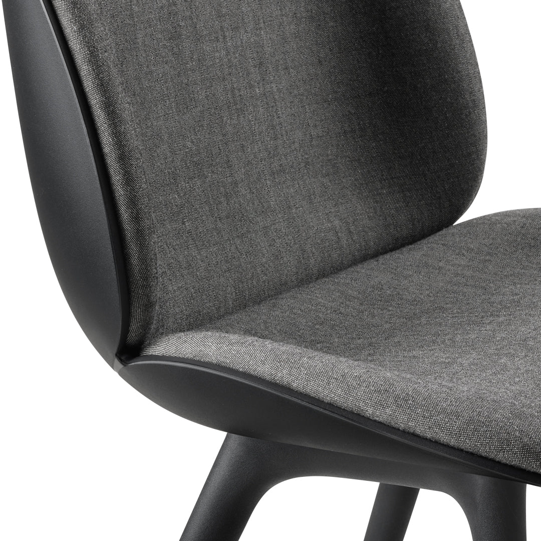 Beetle Dining Chair - Front Upholstered - Plastic Base, Monochrome - Image 9