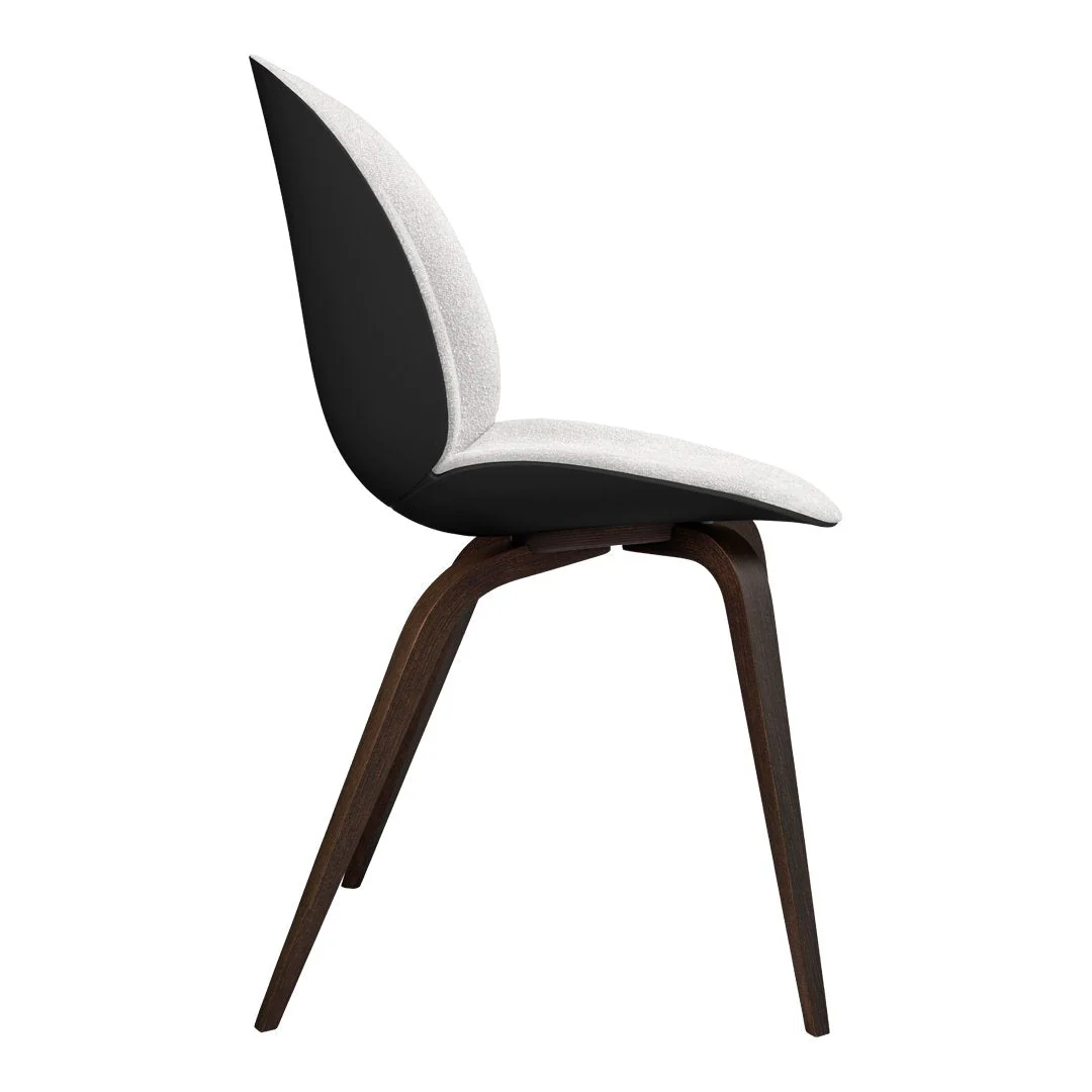 Beetle Dining Chair - Front Upholstered - Smoked Oak Base - Image 4