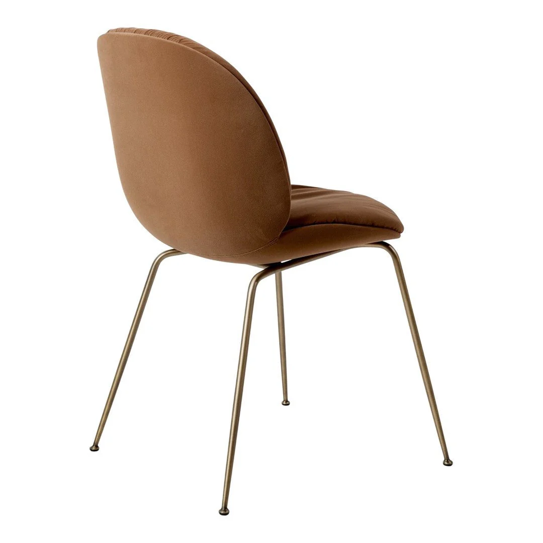 Beetle Soft Dining Chair - Conic Base - Front Upholstered - Veneer Shell - Image 2