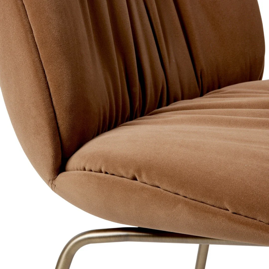 Beetle Soft Dining Chair - Conic Base - Front Upholstered - Veneer Shell - Image 3