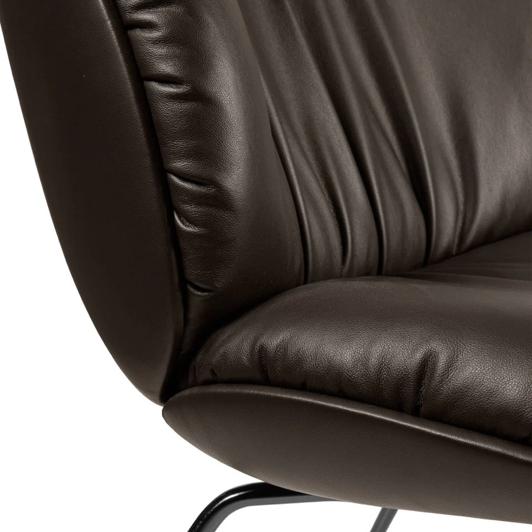 Beetle Soft Lounge Chair - Conic Base - Fully Upholstered - Image 3