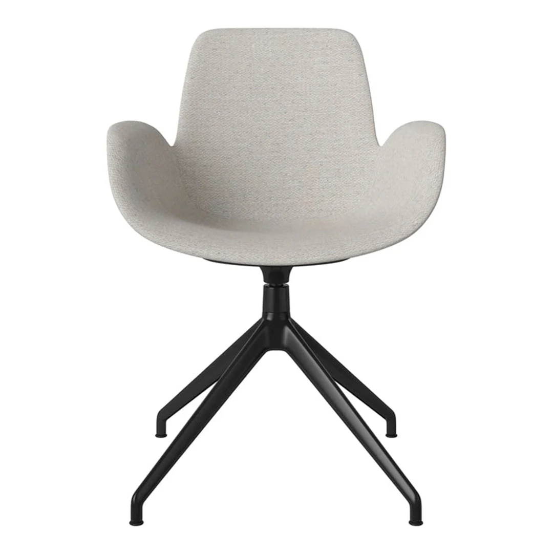 Seed Armchair - Upholstered - 4 - Star Base w/ Gliders - Black Lacquered Steel - Image 76