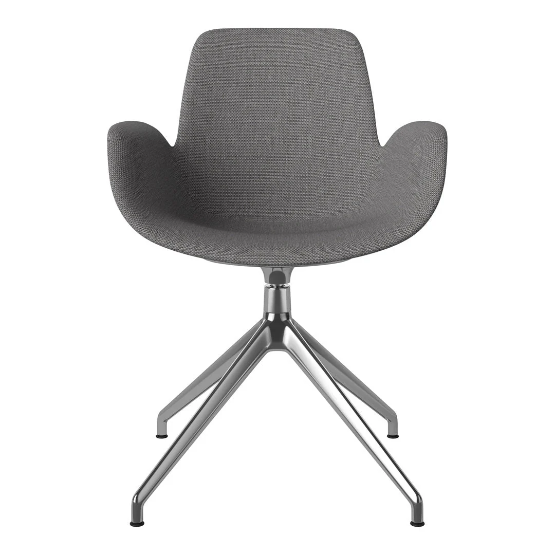 Seed Armchair - Upholstered - 4 - Star Base w/ Gliders - Chrome - Image 10