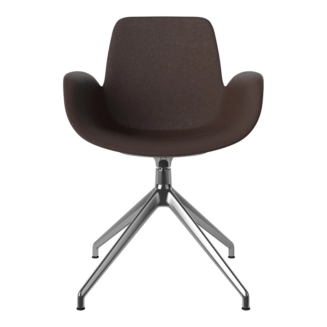 Seed Armchair - Upholstered - 4 - Star Base w/ Gliders - Chrome - Image 19