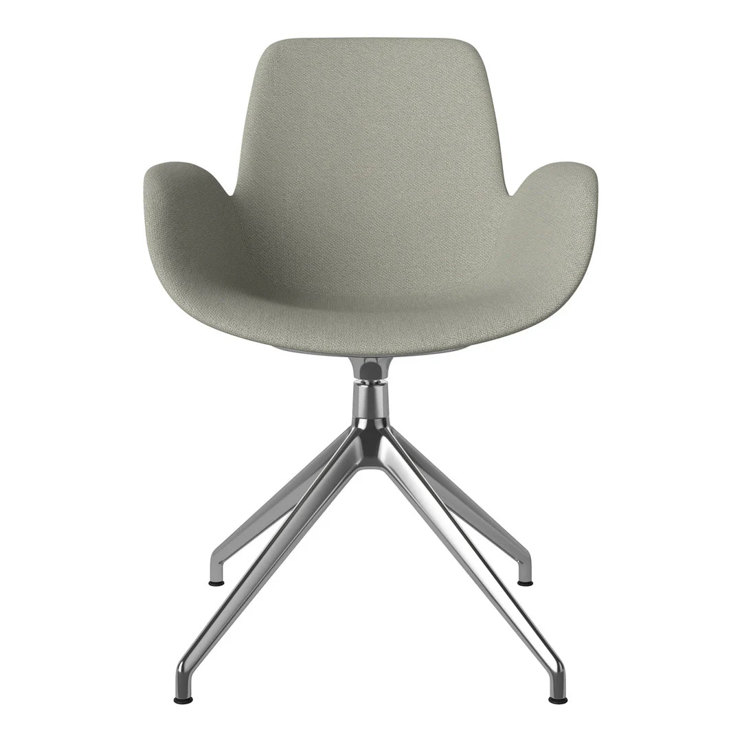Seed Armchair - Upholstered - 4 - Star Base w/ Gliders - Chrome - Image 21
