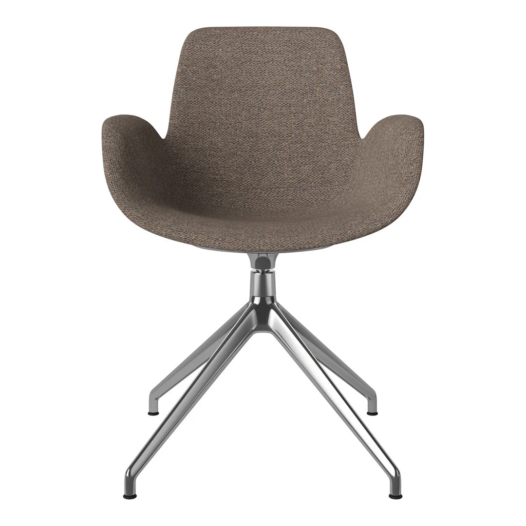 Seed Armchair - Upholstered - 4 - Star Base w/ Gliders - Chrome - Image 37