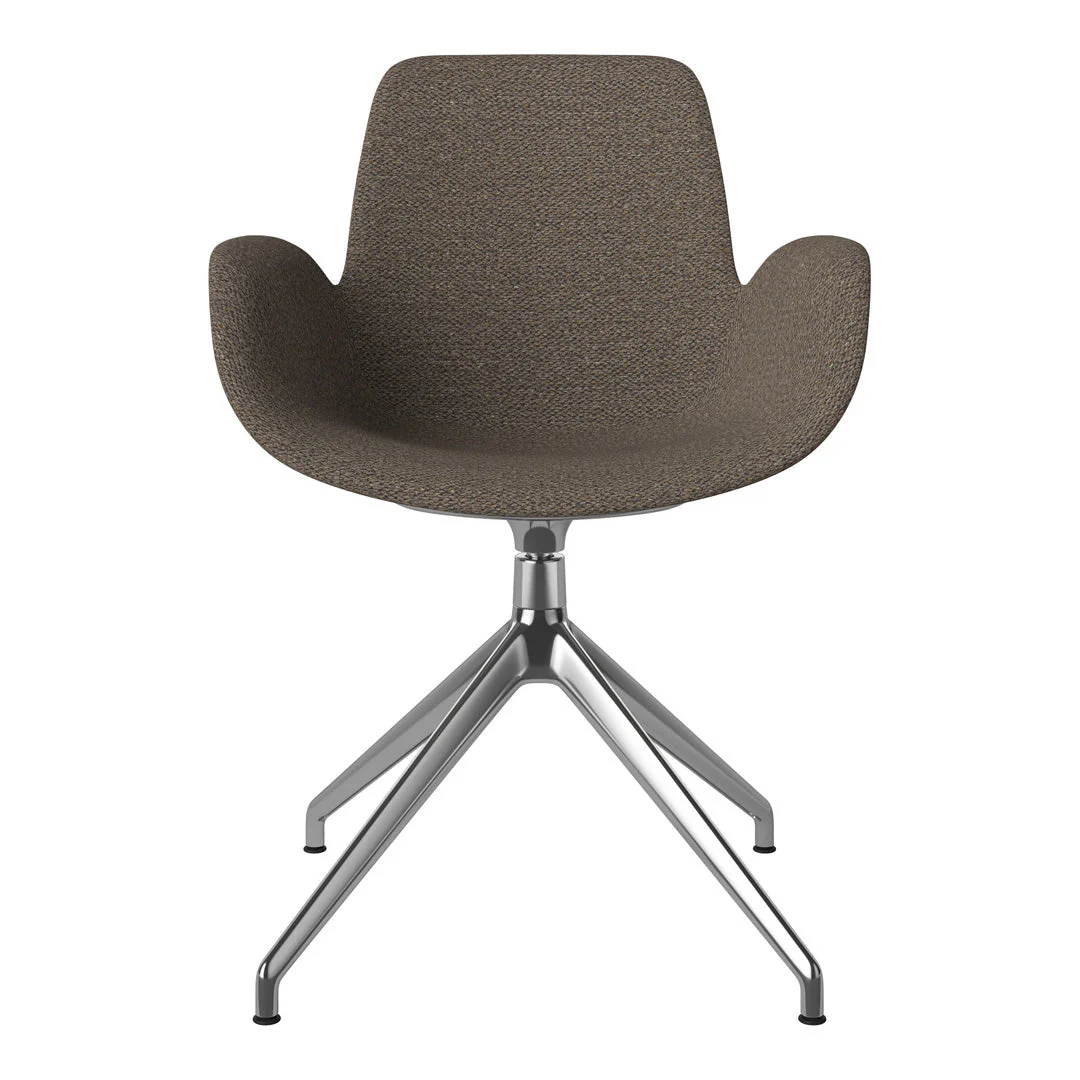 Seed Armchair - Upholstered - 4 - Star Base w/ Gliders - Chrome - Image 41